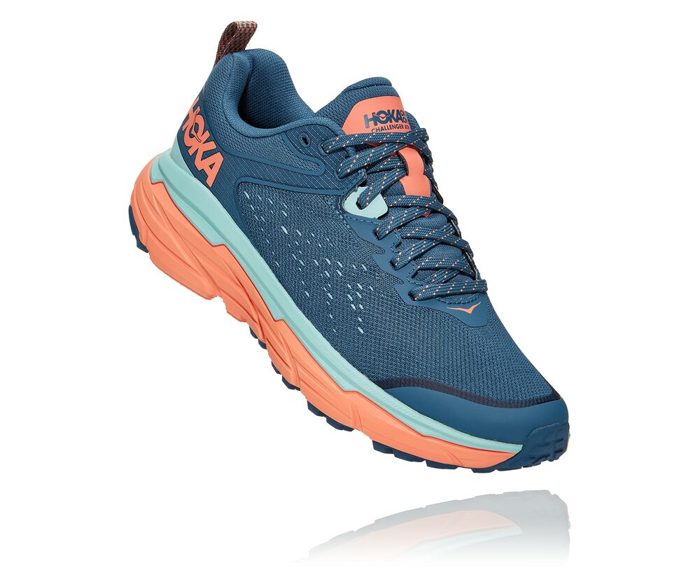 Hoka One One Challenger ATR 6 Wides Dam Blå/Orange - SE-4950632